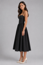Floral Sweetheart Corset Midi Dress