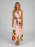Floral Halter Maxi Dress