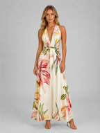 Floral Halter Maxi Dress
