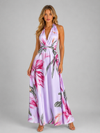 Floral Halter Maxi Dress