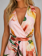 Floral Halter Maxi Dress