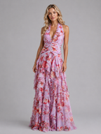 Floral Halter Maxi Dress