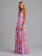 Floral Halter Maxi Dress