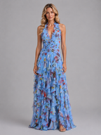 Floral Halter Maxi Dress