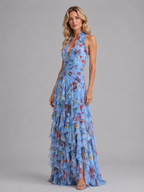 Floral Halter Maxi Dress