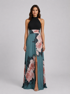 Floral Halter Maxi Dress