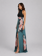 Floral Halter Maxi Dress