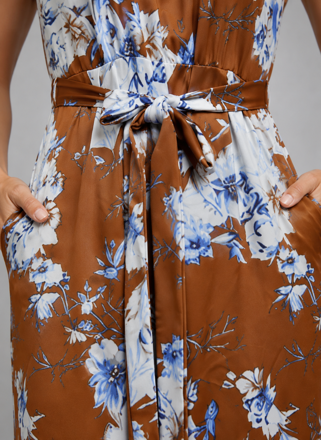 Women's Floral Halter Wide Leg Jumpsuit