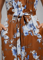 Floral Halter Wide Leg Jumpsuit