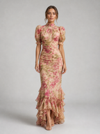 Floral Ruffle Maxi Dress