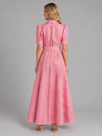 Floral Jacquard Maxi Dress