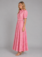 Floral Jacquard Maxi Dress