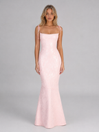 Floral Jacquard Mermaid Dress
