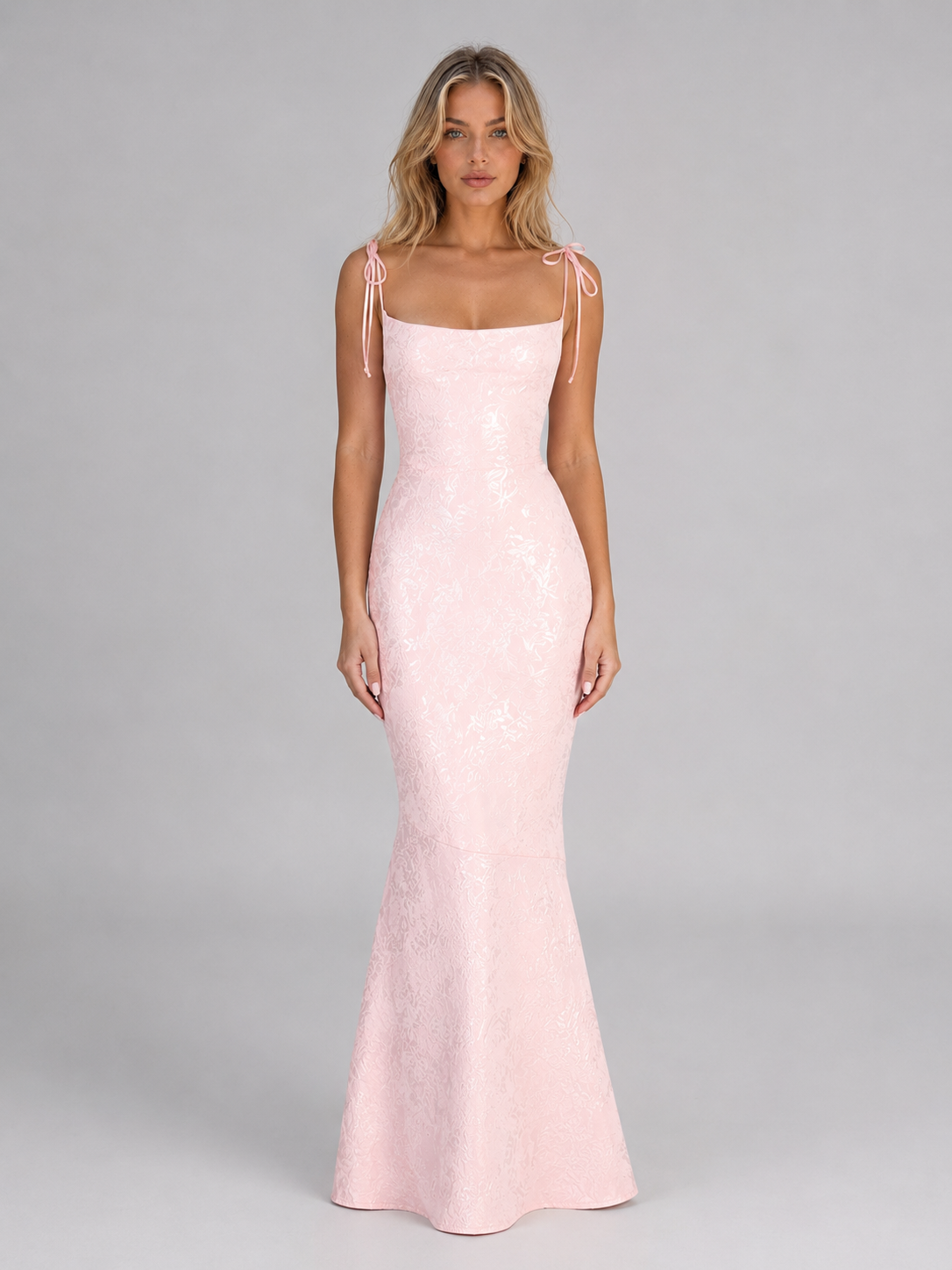Women's Floral Jacquard Mermaid Dress
