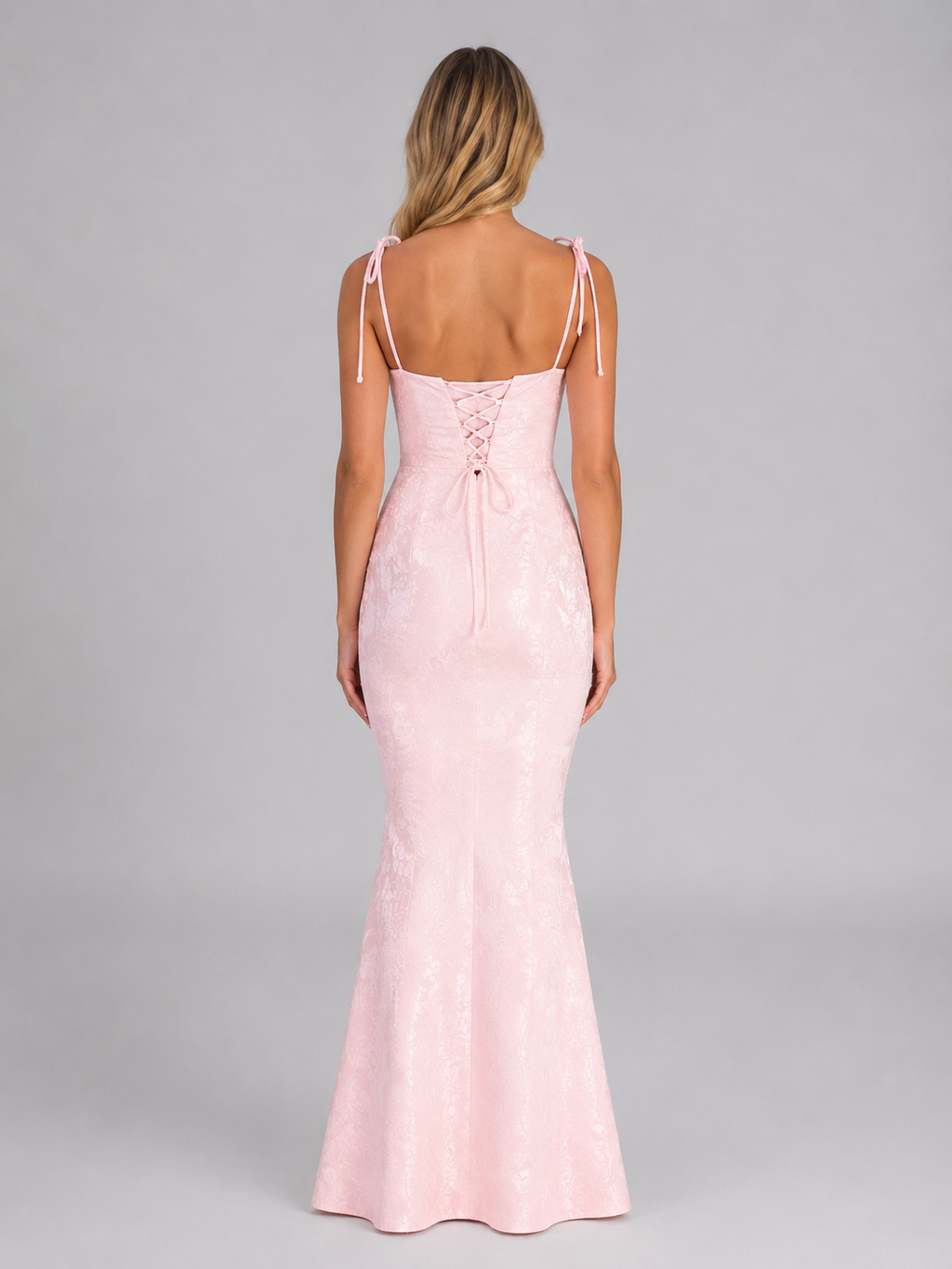 Women's Floral Jacquard Mermaid Dress