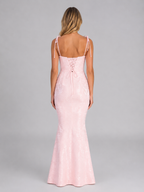 Floral Jacquard Mermaid Dress
