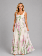 Floral A-Line Maxi Dress