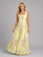 Floral A-Line Maxi Dress