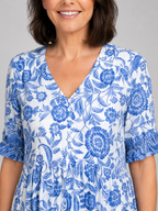 Floral Tiered Midi Dress