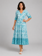 Floral Tiered Midi Dress