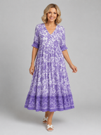 Floral Tiered Midi Dress