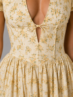Floral Puff Sleeve Mini Dress
