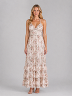 Beaded Halter Maxi Dress