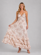 Beaded Halter Maxi Dress