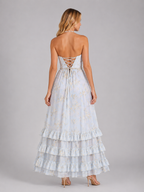 Beaded Halter Maxi Dress
