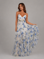 Floral Ruffle Maxi Dress