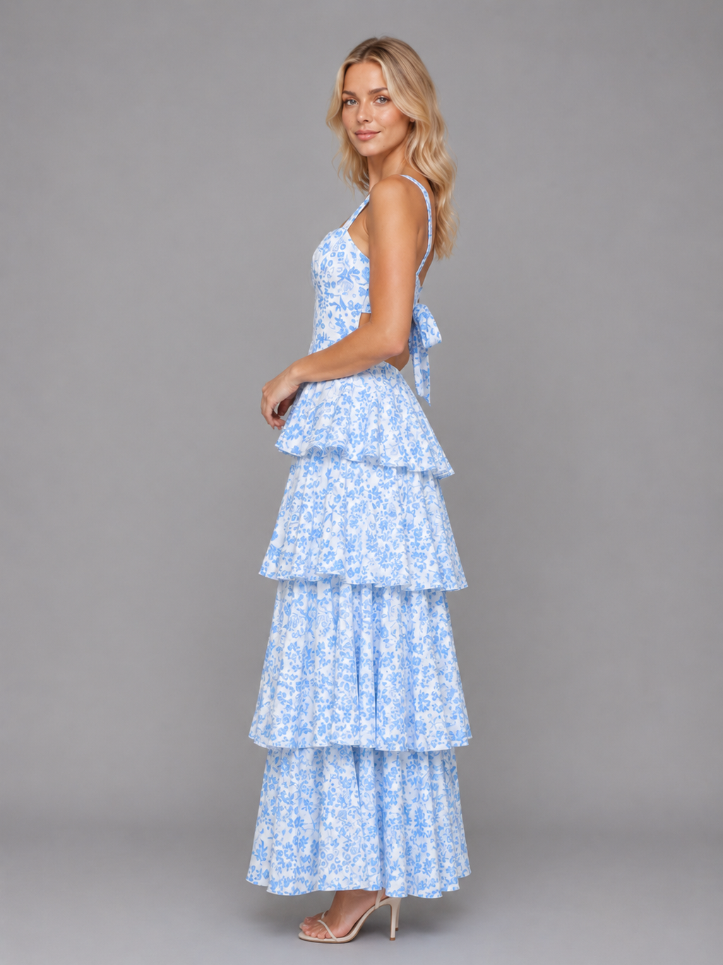 Women's Floral Tiered Maxi Dress
