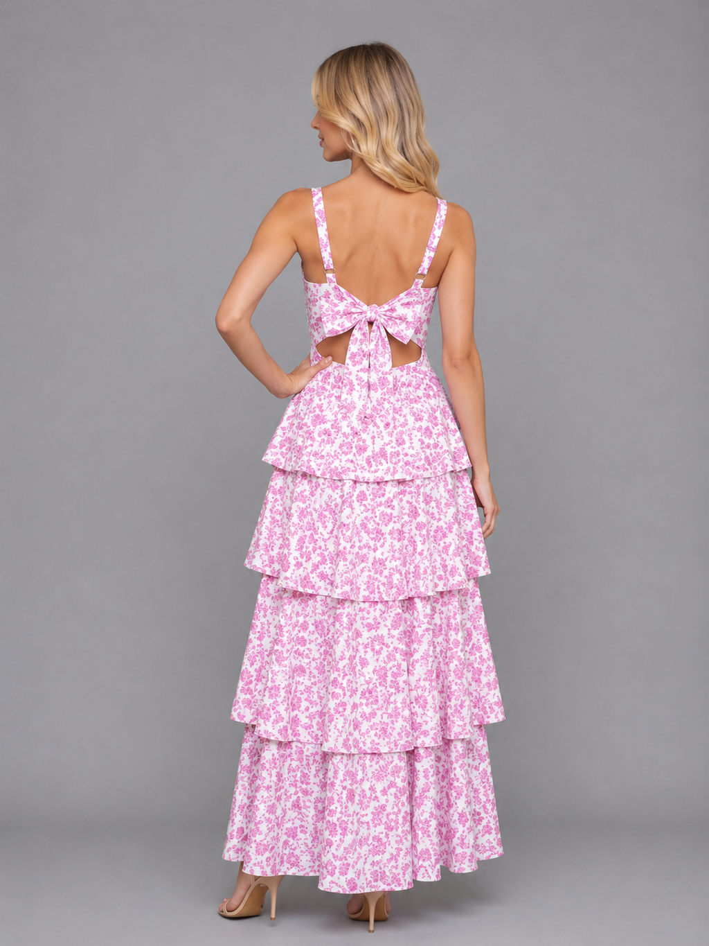 Women's Floral Tiered Maxi Dress