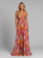 Floral V-Neck Maxi Dress