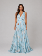 Floral V-Neck Maxi Dress