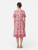 Floral V-Neck Midi Dress
