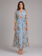 Floral Wrap Maxi Dress