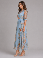 Floral Wrap Maxi Dress