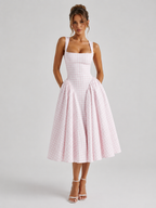 Gingham Midi Dress