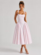 Gingham Midi Dress