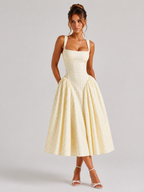 Gingham Midi Dress
