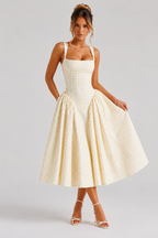 Gingham Midi Dress