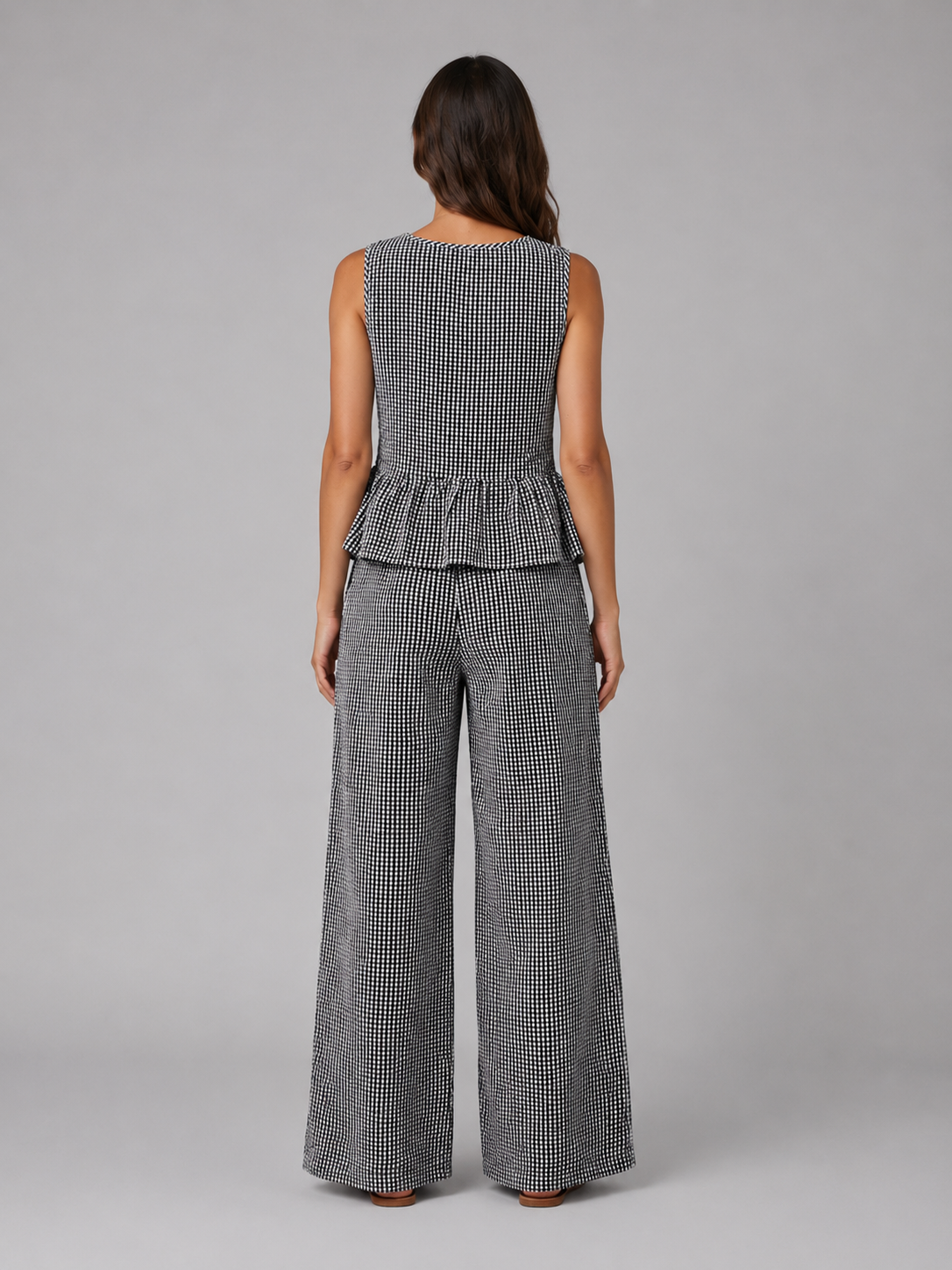 Women's Gingham Two-Piece Set