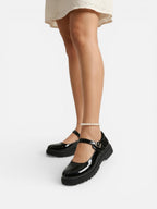 Leather Look Mary Jane Loafers