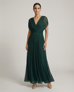 Gradient Pleated Maxi Dress