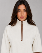 Half Zip Lounge Set – Relaxed Two-Piece Wide Leg Tracksuit