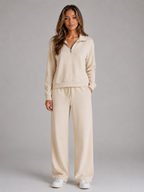 Half Zip Lounge Set – Relaxed Two Piece Co-Ord