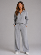 Half Zip Lounge Set – Relaxed Two Piece Co-Ord