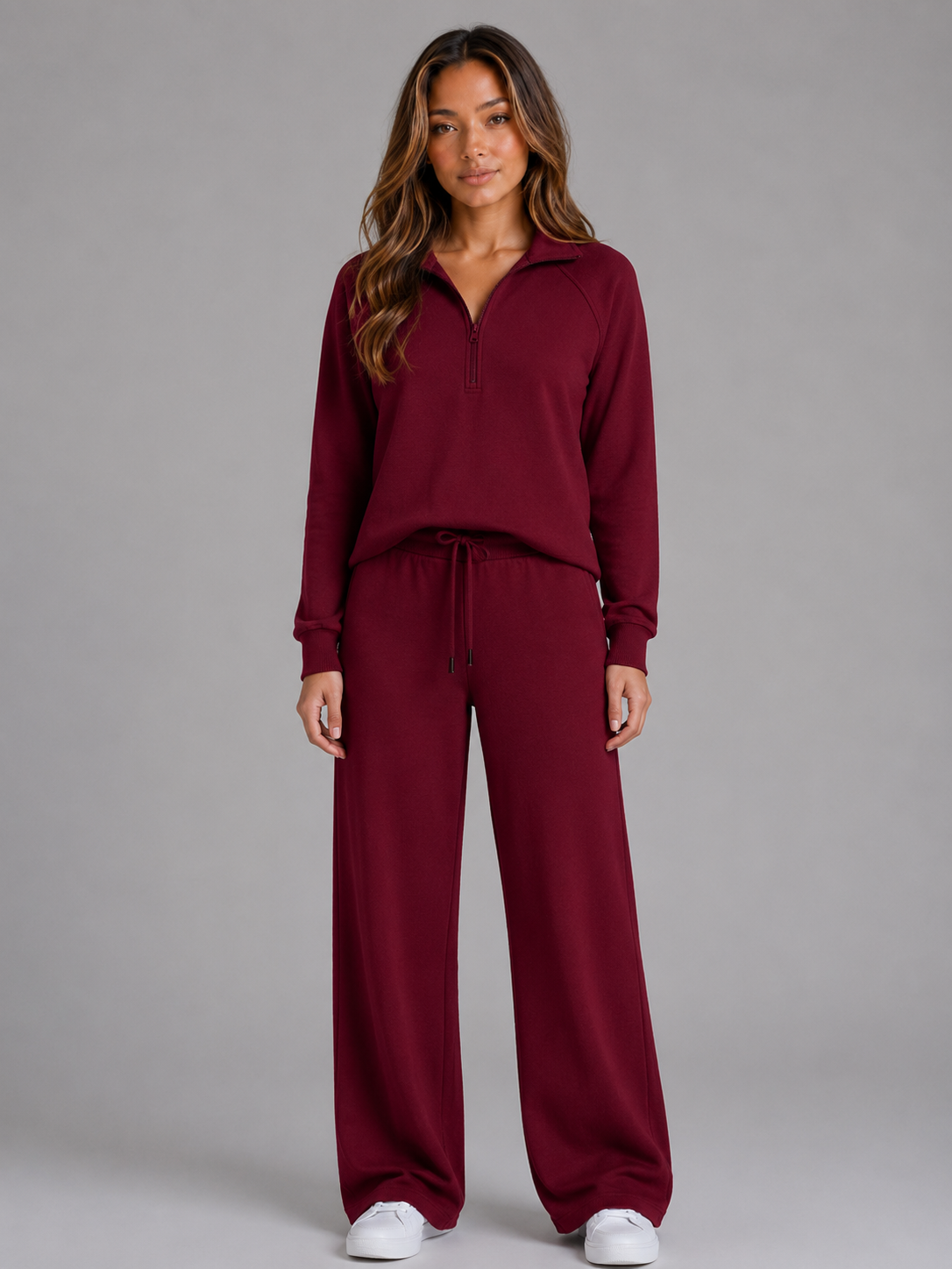 Half Zip Lounge Set – Relaxed Two Piece Co-Ord