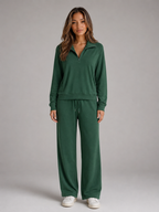 Half Zip Lounge Set – Relaxed Two Piece Co-Ord