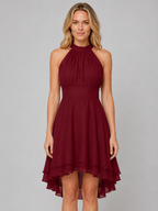 Halter Neck Chiffon Dress